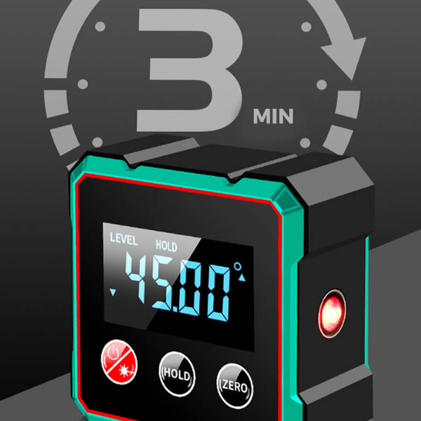 Digitale hoekmeter – magnetisch – met elektronisch laser – voor metingen en installatie