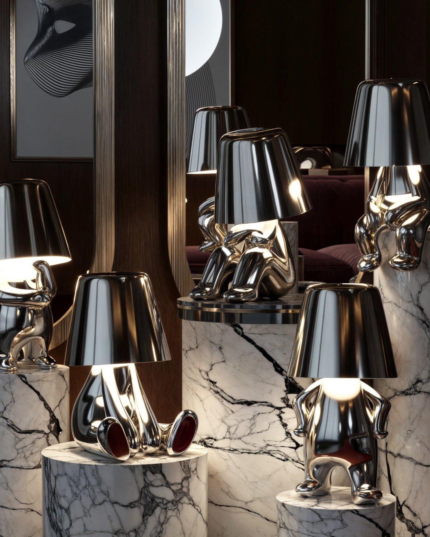 Tafelamp – Glanzend ontwerp – Moderne uitstraling – Voor interieurdecoratie