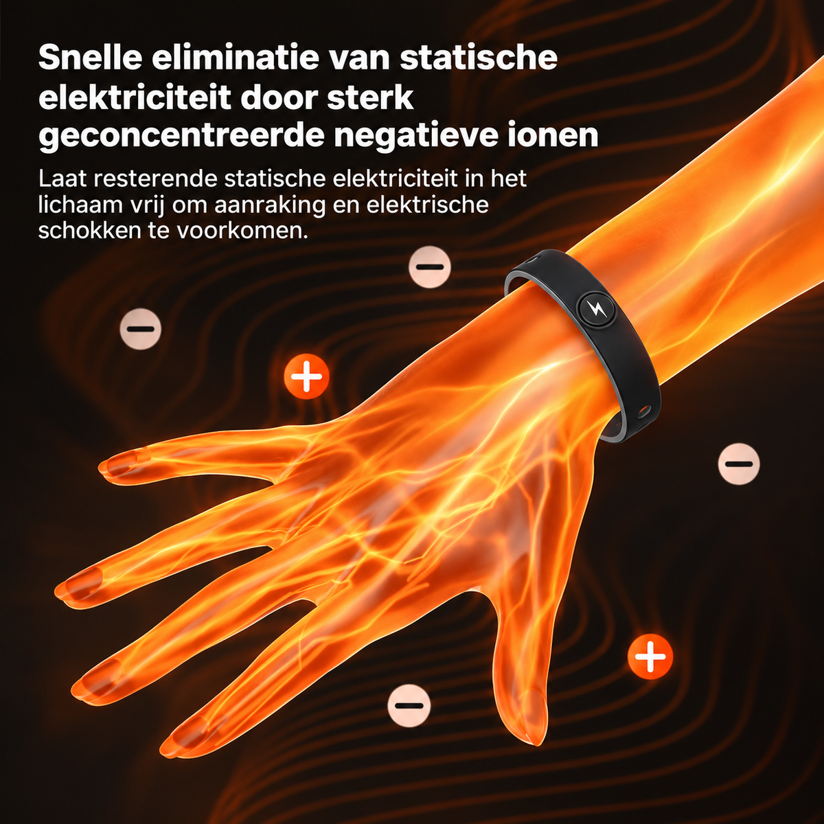 Fittershape Anti-Statische Polsband – verstelbaar & draadloos