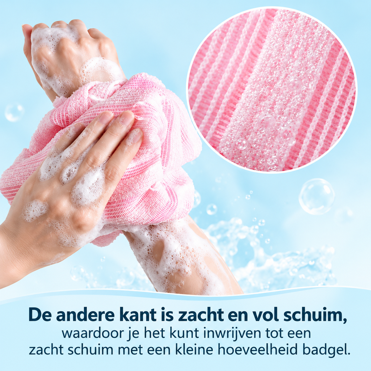 Fittershape Exfoliating Washcloths – 2-pack lang & roze