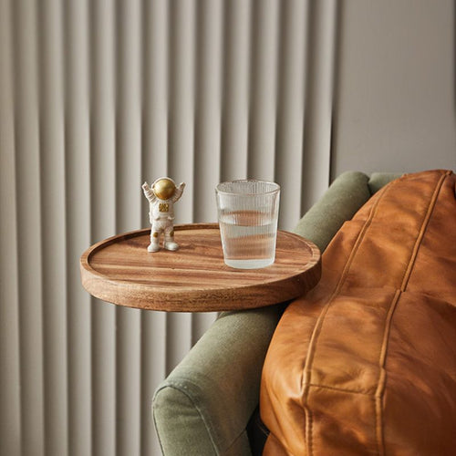 Houten Muurbevestigde Draagbare Bijzettafel – Voor Banken en Stoelen