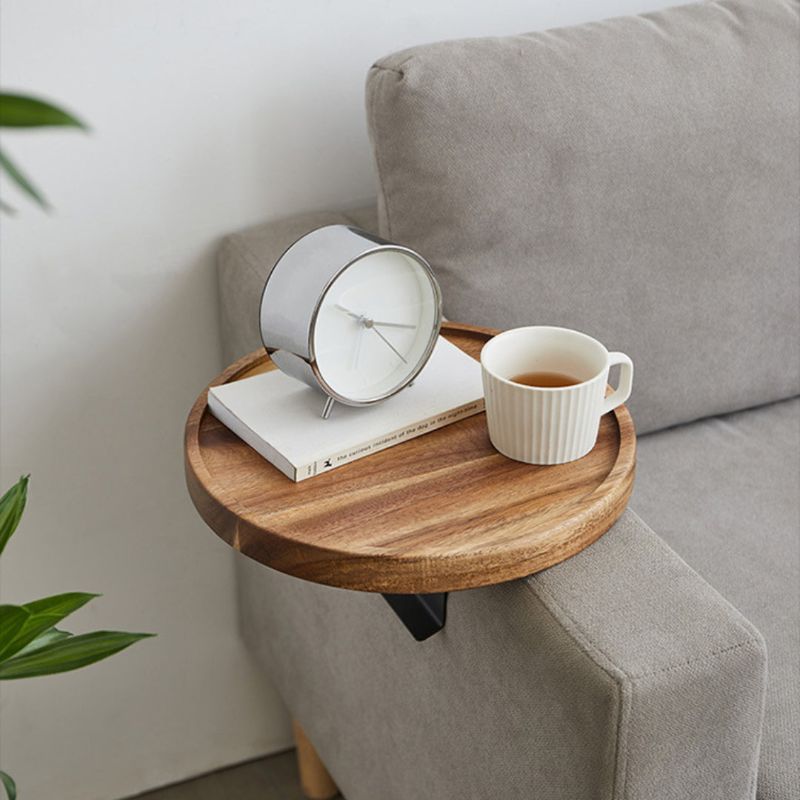 Houten Muurbevestigde Draagbare Bijzettafel – Voor Banken en Stoelen