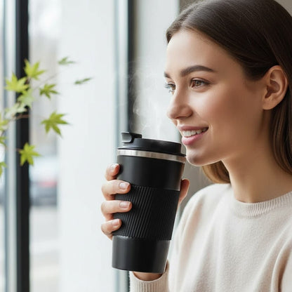 Thermo Mok – Lekvrije Deksel – Duurzaam – Voor Koffie en Thee