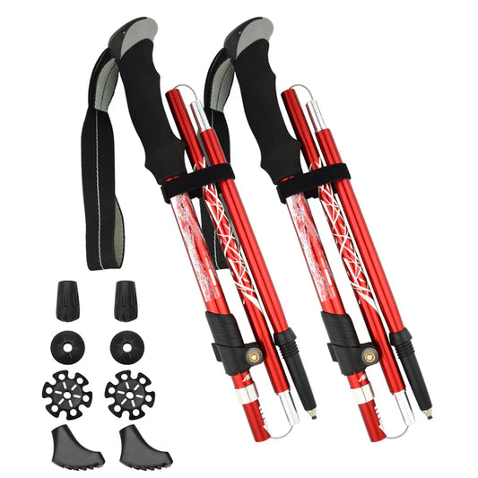 Wandelstokken – Verstelbaar – Met Antislip Grepen – Voor Wandelen en Trekking