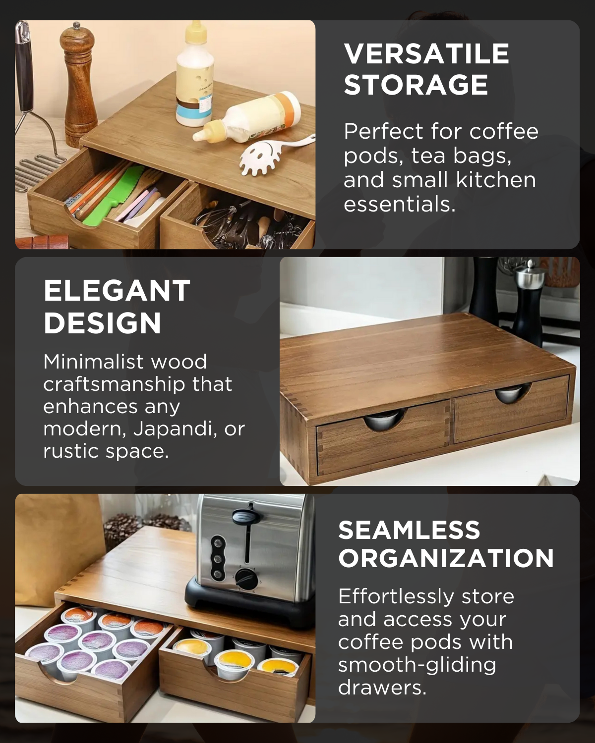 Soléa Coffee Capsule Organizer - Elegante Oplossing voor Koffiecups