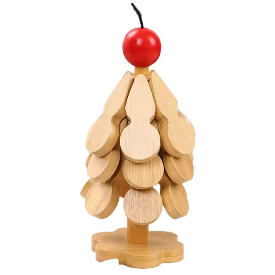 Houten Onderzetters – Kerstboom Design – Set van 3 – Functioneel en Decoratief