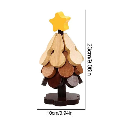 Houten Onderzetters – Kerstboom Design – Set van 3 – Functioneel en Decoratief