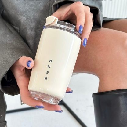 Smeg drinkbeker – roestvrij staal – lekvrij deksel – voor onderweg