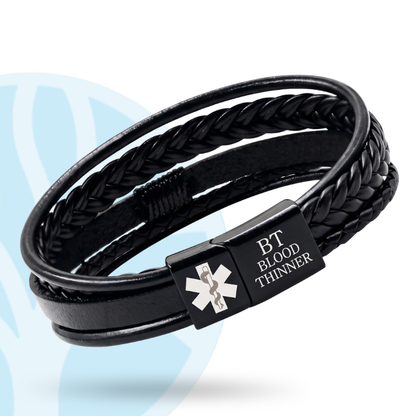 Fittershape Blood Thinner Medical Alert ID Bracelet – voor heren