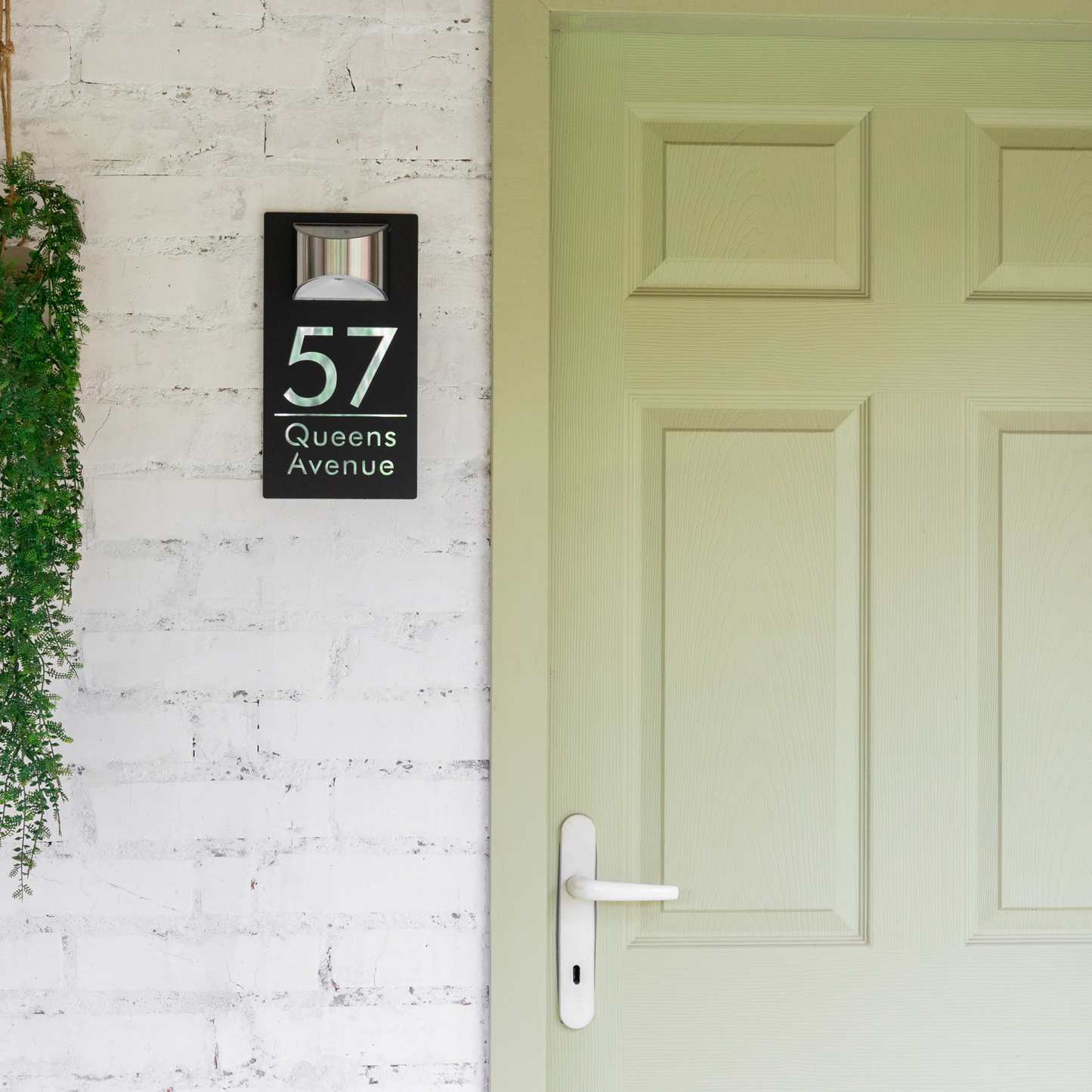 Adresbord met verlichting – Gepersonaliseerd – Zonne energie – Voor buitengebruik zonder kabels