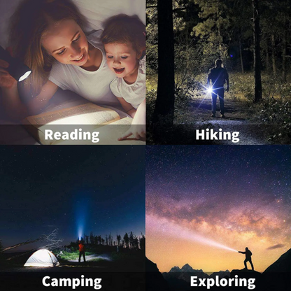 Zoomable LED Zaklamp – Sterk – Oplaadbaar – Voor Outdoor en Noodsituaties