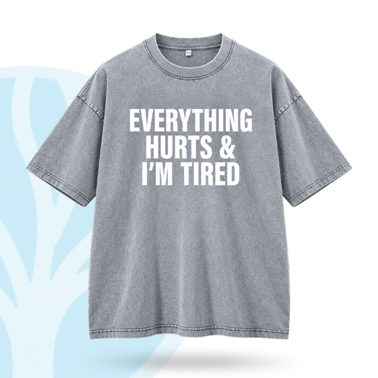 Fittershape Everything Hurts Gym Shirt – fitted met stretch