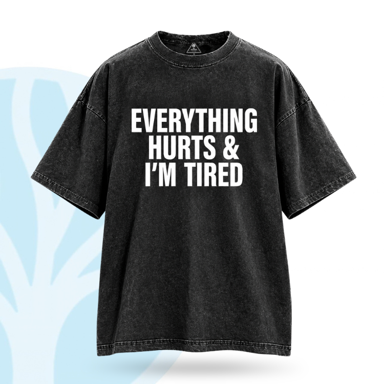 Fittershape Everything Hurts Gym Shirt – fitted met stretch