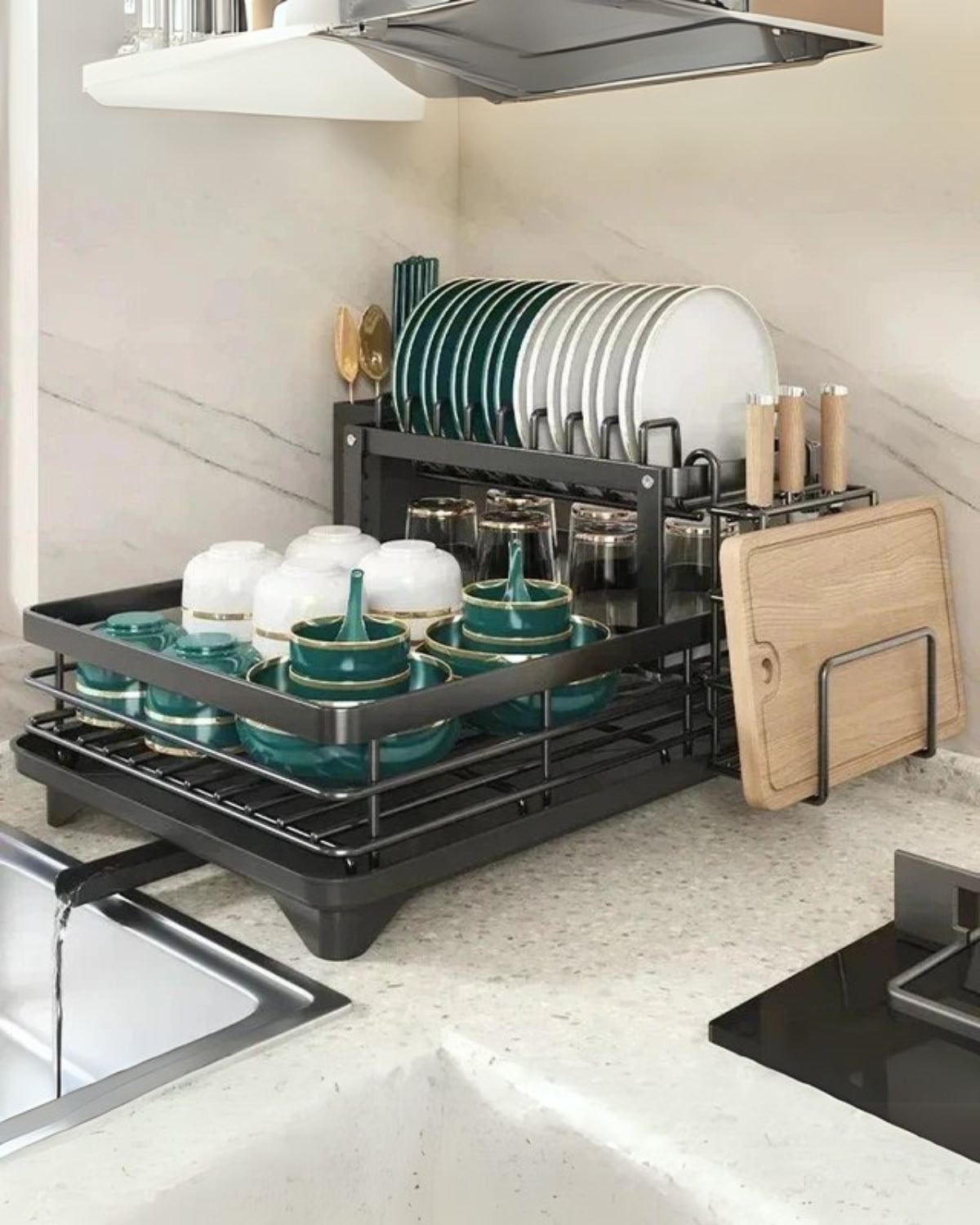 Droogrek voor borden – Luxe Afwasdroogrek met Slimme Organisatie