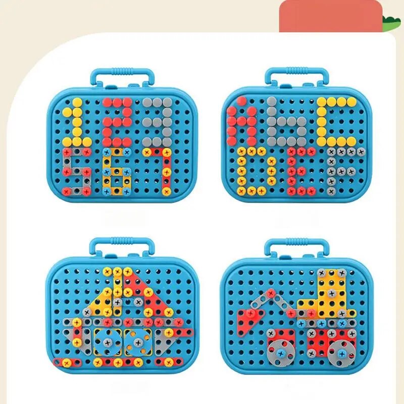 Creatieve Bouwset – Dinosaurusfiguren – Elektrisch Gereedschap – Voor Kinderen