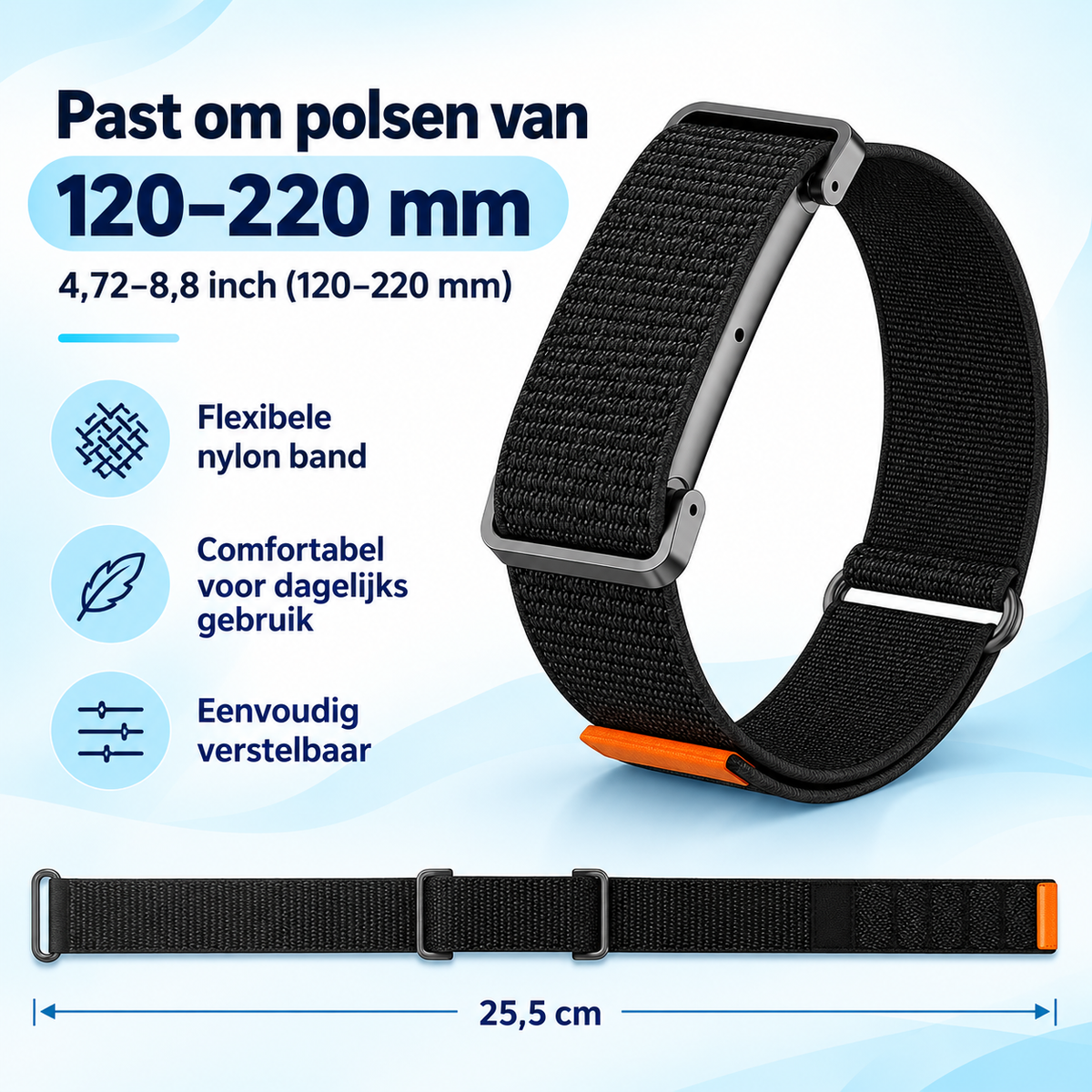Fittershape Nylon Band – met metalen beschermkap