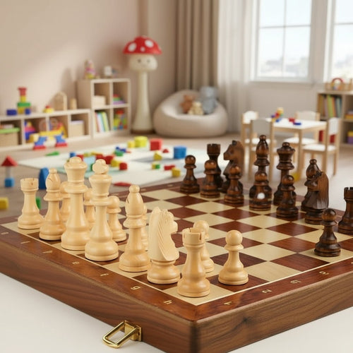 Houten Schaakspel – Klassiek en Duurzaam – Voor Kinderen en Volwassenen