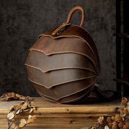 Beetle rugzak – leren tas – unieke vorm – voor dagelijks gebruik