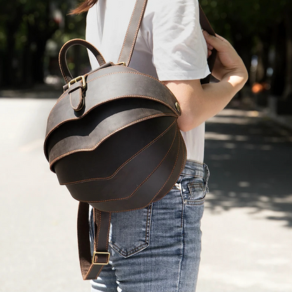 Beetle rugzak – leren tas – unieke vorm – voor dagelijks gebruik