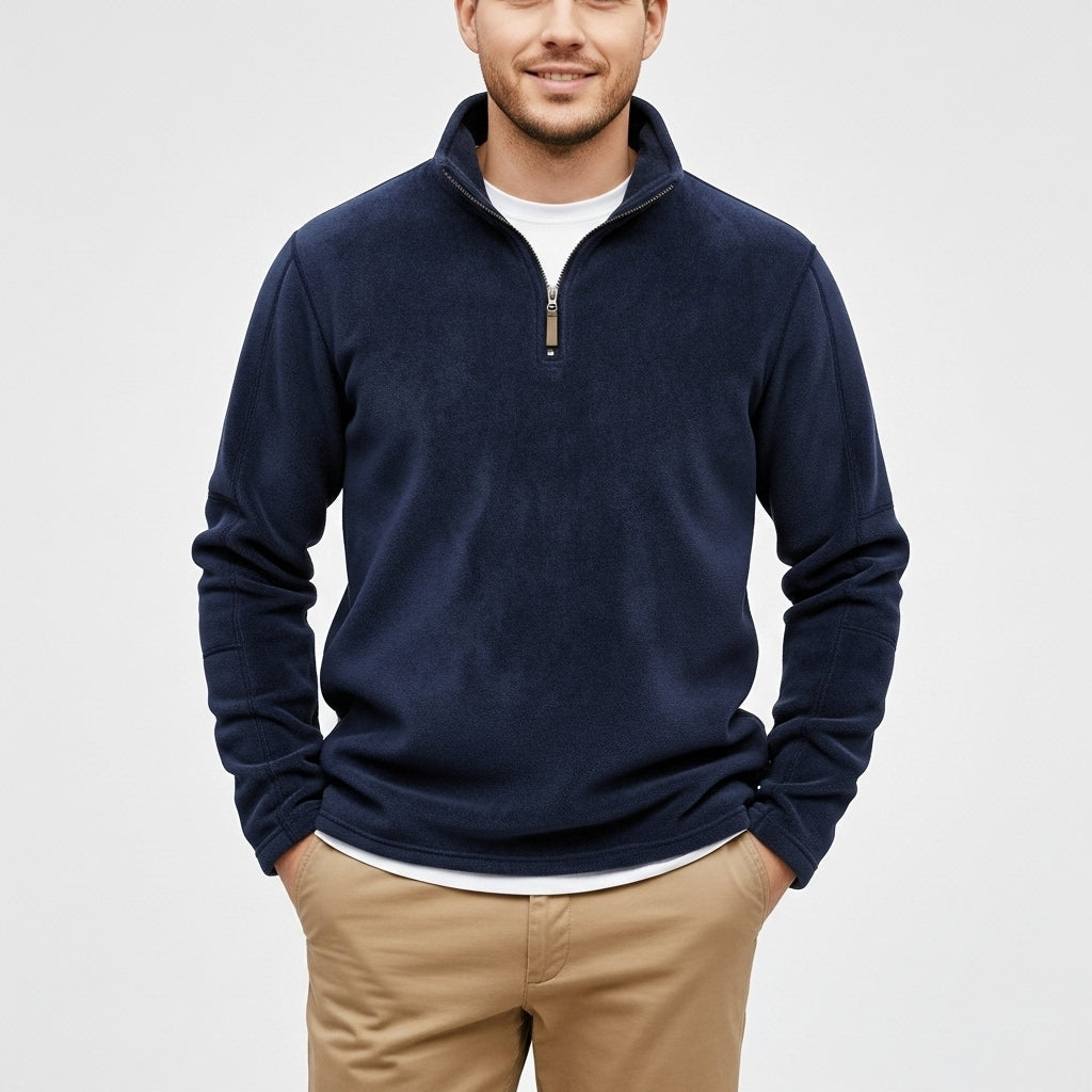 Heren Fleece Trui – Half Rits – Voor Koudere Dagen