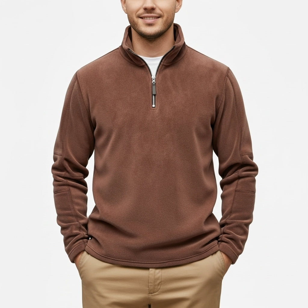 Heren Fleece Trui – Half Rits – Voor Koudere Dagen