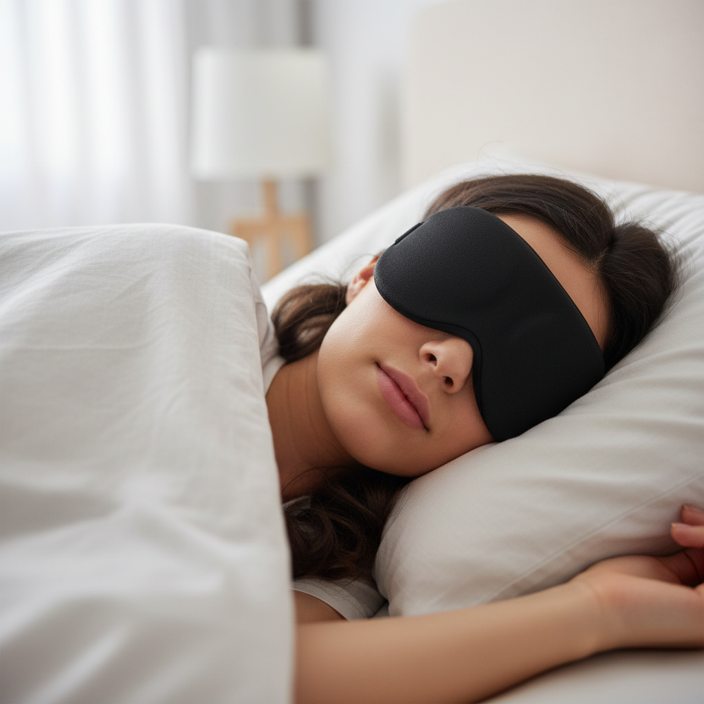 Oogmasker – Donker – Verstelbare Band – Voor Slaap en Ontspanning