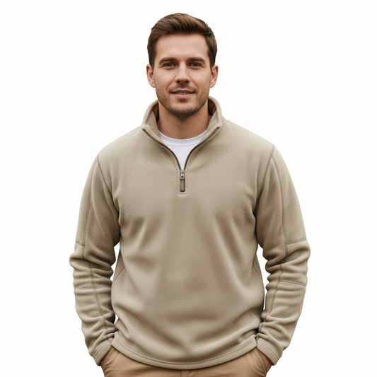 Heren Fleece Trui – Half Rits – Voor Koudere Dagen