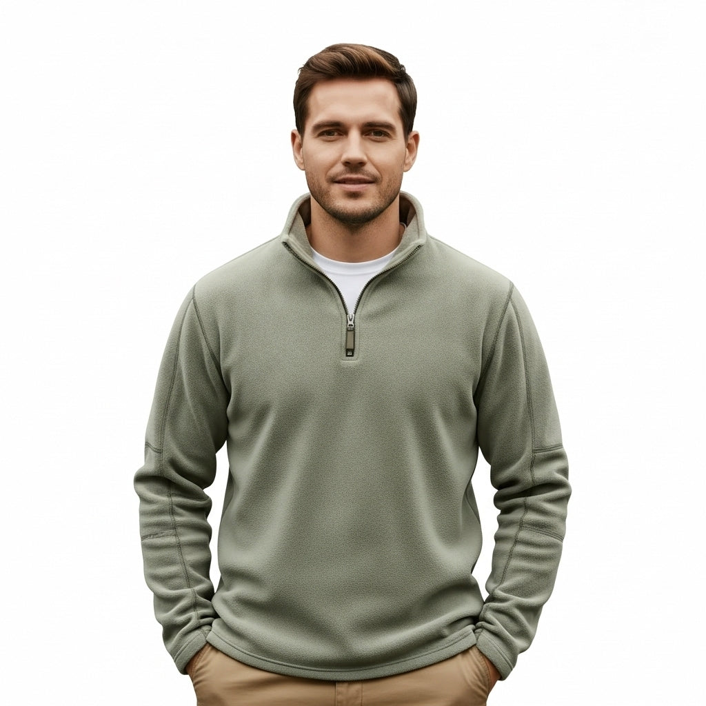 Heren Fleece Trui – Half Rits – Voor Koudere Dagen