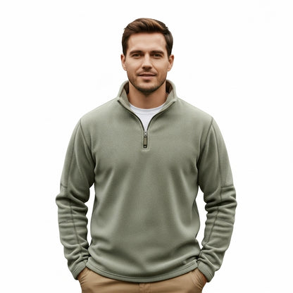 Heren Fleece Trui – Half Rits – Voor Koudere Dagen