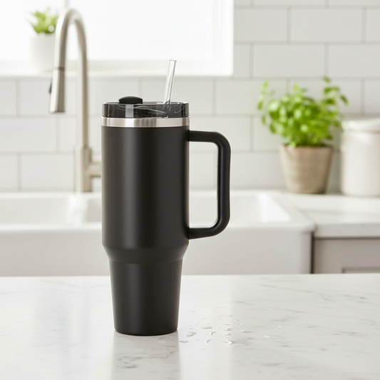 Thermosbeker – Dubbelwandig – Met Handgreep – Voor Dranken