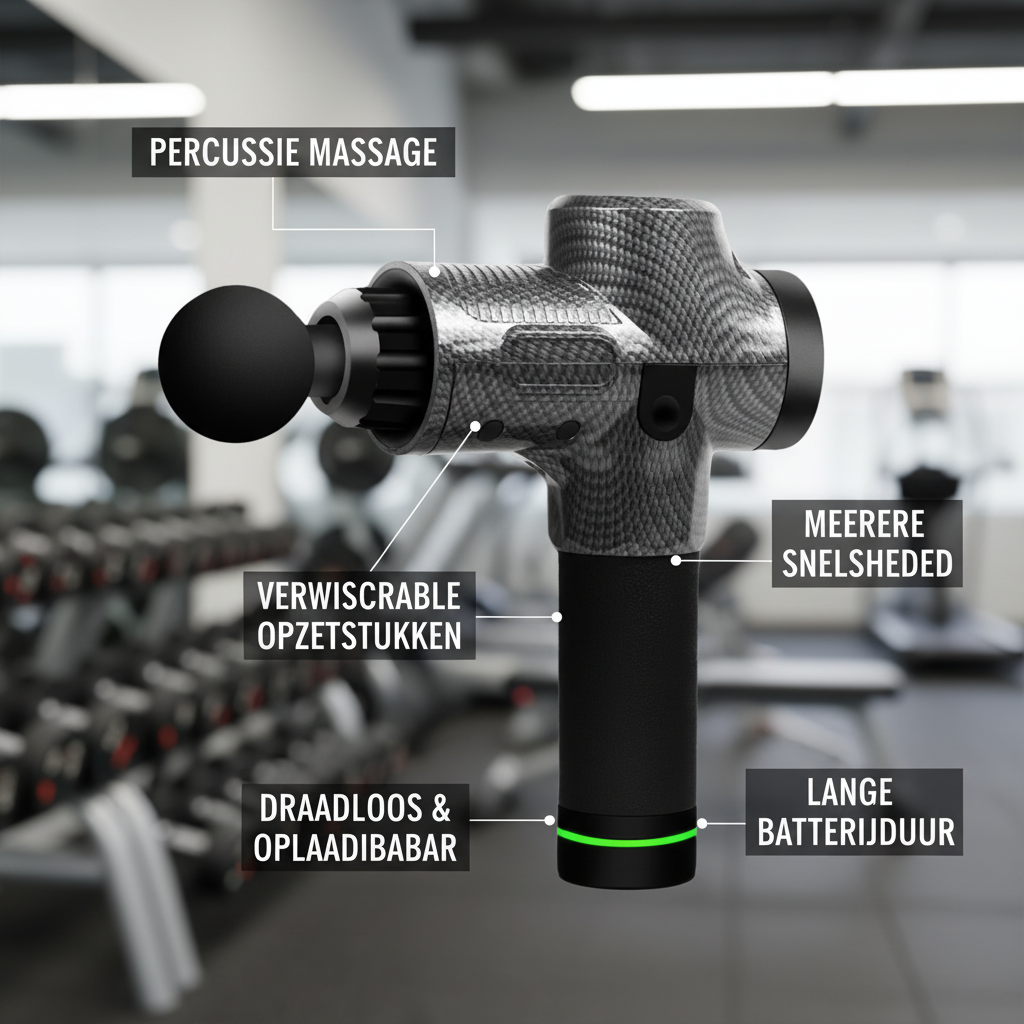 Massagepistool – Verstelbare Snelheden – Voor Spierherstel en Ontspanning