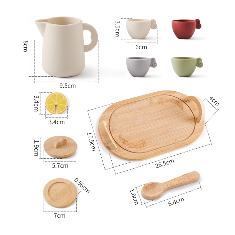 Houten Theeset – Voor Kinderen – Met Kopjes en Theepot