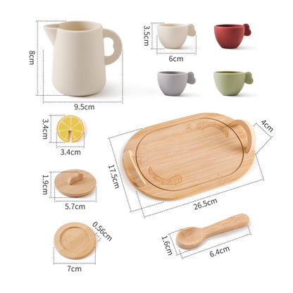 Houten Theeset – Voor Kinderen – Met Kopjes en Theepot