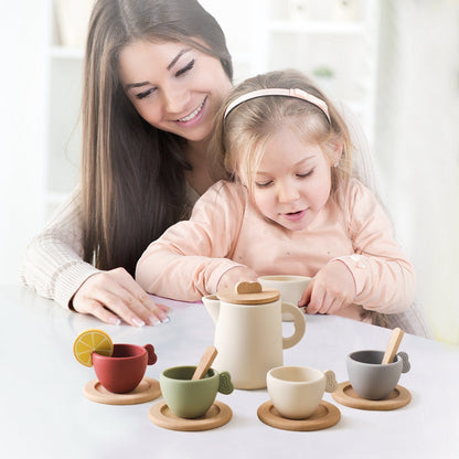 Houten Theeset – Voor Kinderen – Met Kopjes en Theepot