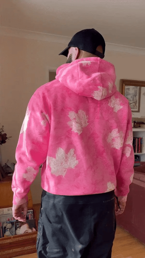 Oversized Hoodie – Bladeren print – Zachte stof