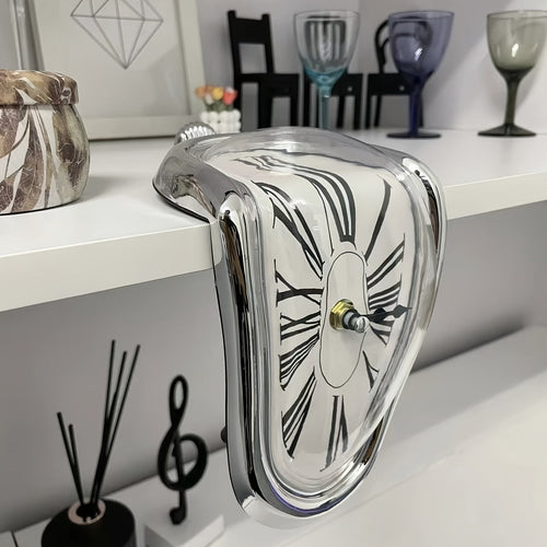 Klok – Moderne designklok – Vervormd ontwerp – Voor decoratie