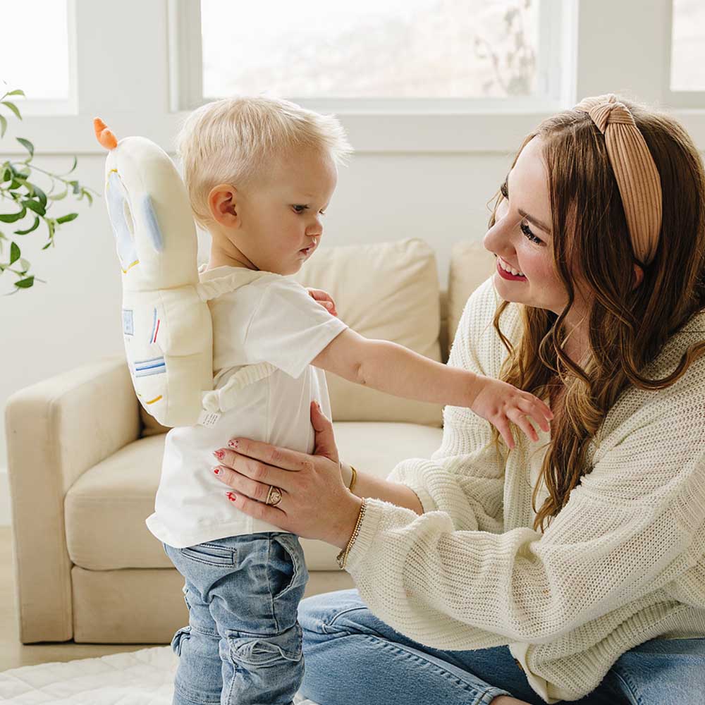 Surakey Baby hoofdbeschermer, valbescherming voor baby's, peuter lopen zacht anti-val hoofdsteun beschermkussen, verstelbare rugzak voor wandelen kruipen (bij Surakey Baby hoofdbeschermer, valbescherming voor baby's, peuter lopen zacht anti-val hoofdsteun beschermkussen, verstelbare rugzak voor wandelen kruipen (bij
