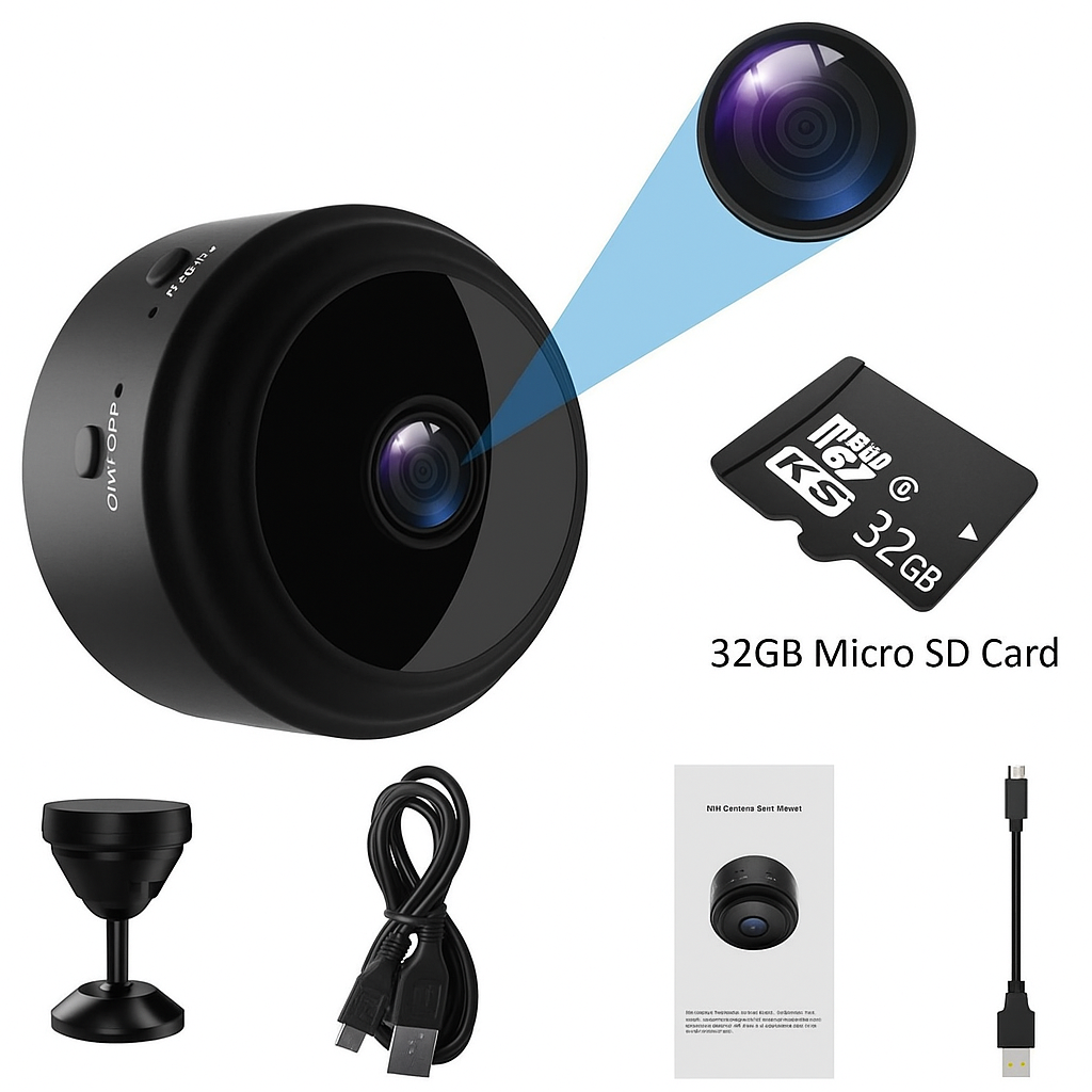 Mini Camera – Draadloze Verbinding – Nachtzicht – Voor Beveiliging