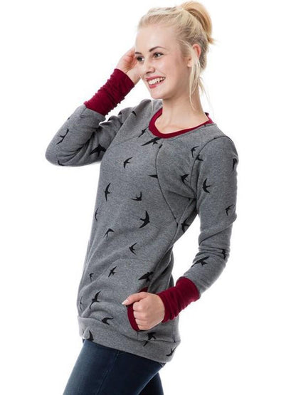 Dames Maternity Hoodie – Baby Draagfunctie – Zachte stof