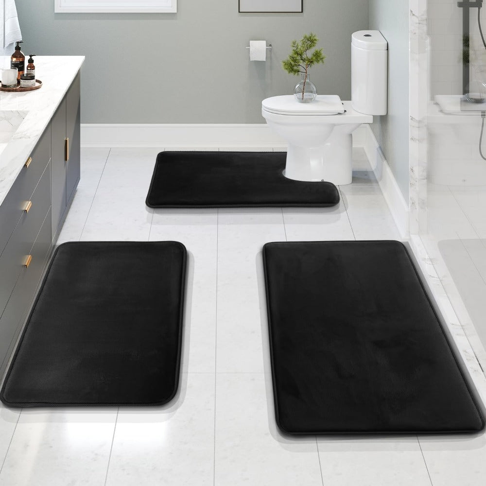 Badmat Set – Zacht – Antislip – Voor badkamer en toilet