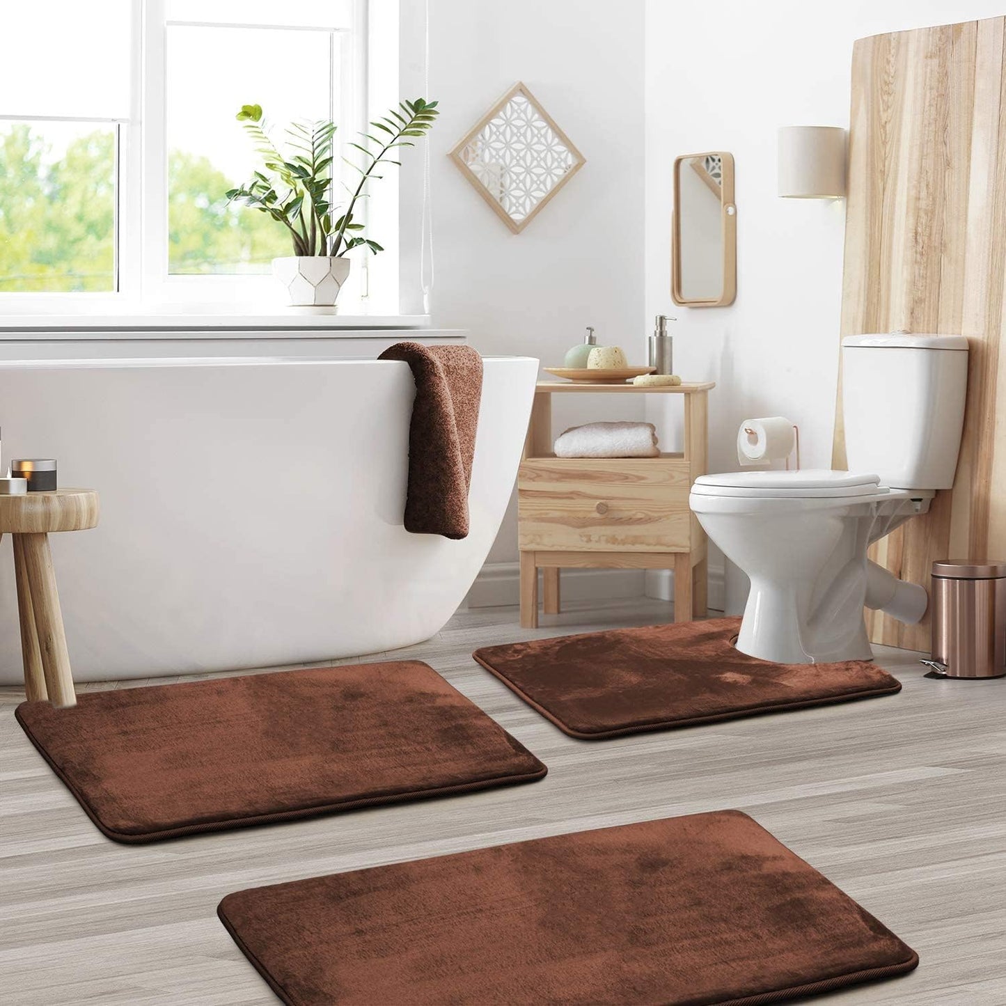 Badmat Set – Zacht – Antislip – Voor badkamer en toilet