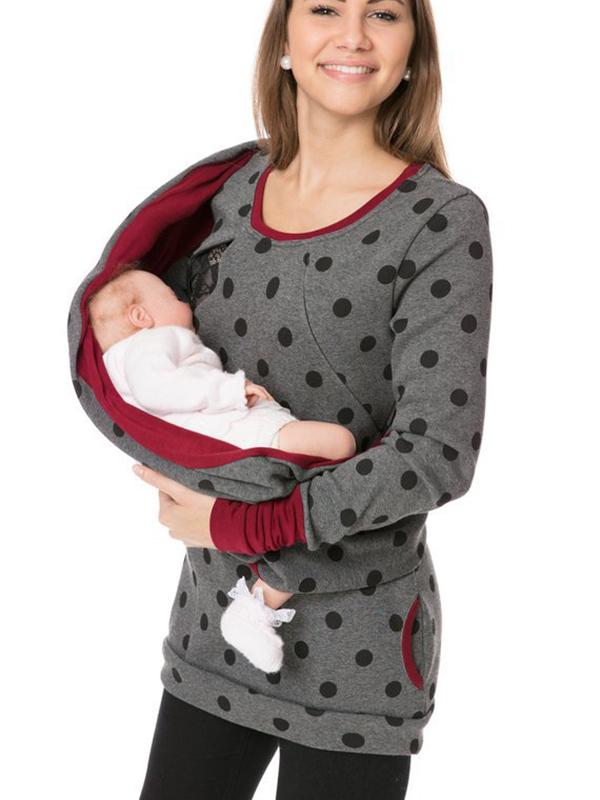 Dames Maternity Hoodie – Baby Draagfunctie – Zachte stof