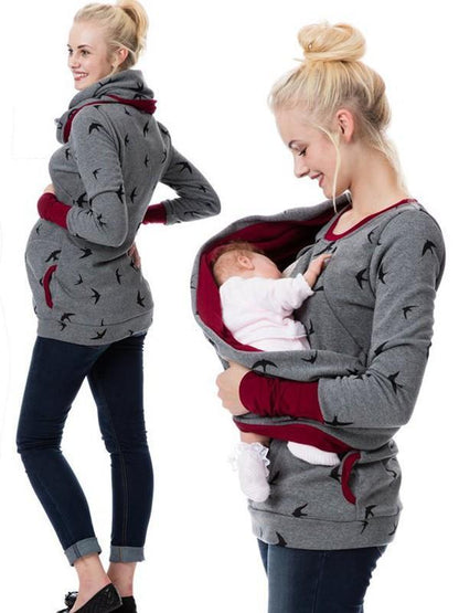 Dames Maternity Hoodie – Baby Draagfunctie – Zachte stof