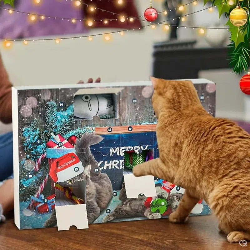 Katten Adventskalender – 24 speeltjes – Kerstcadeau voor katten – Diverse accessoires