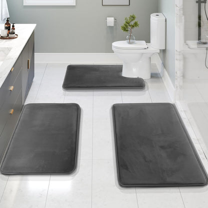 Badmat Set – Zacht – Antislip – Voor badkamer en toilet