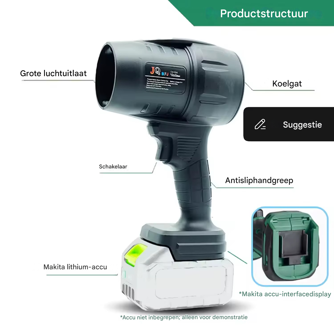 Bladblazer – Verstelbare Snelheidsregeling – Voor Tuin en Buitenruimte