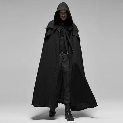 Zwarte Cape – Grote Kap – Gedetailleerd ontwerp – Voor cosplay of speciale gelegenheden