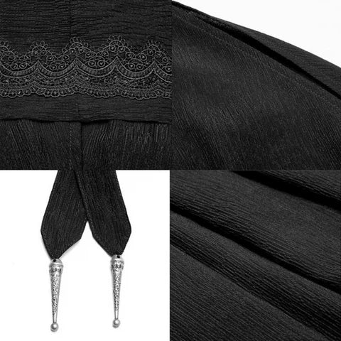 Zwarte Cape – Grote Kap – Gedetailleerd ontwerp – Voor cosplay of speciale gelegenheden