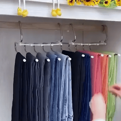 Kledinghanger – Verstelbare stangen – Compact ontwerp – Voor gordijnen en stoffen