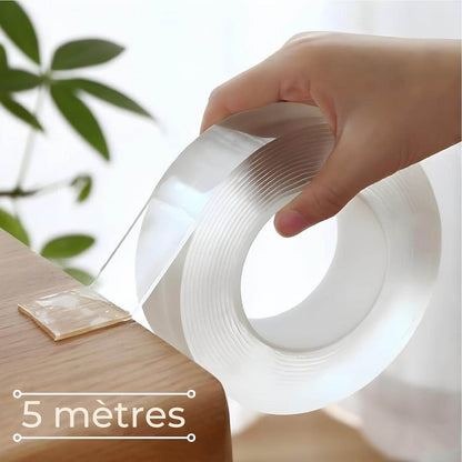 Dubbelzijdig tape – transparant – voor bevestigen en vastzetten – 2 rollen